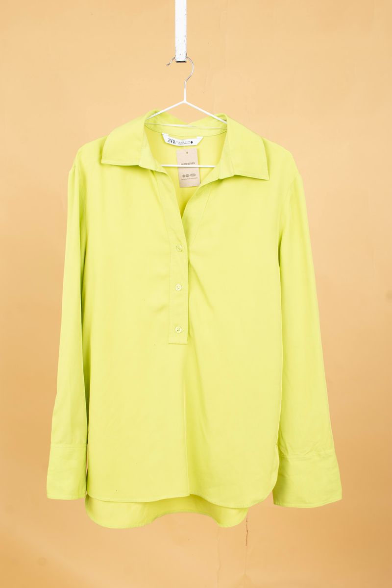 Blusa amarilla zara clearance