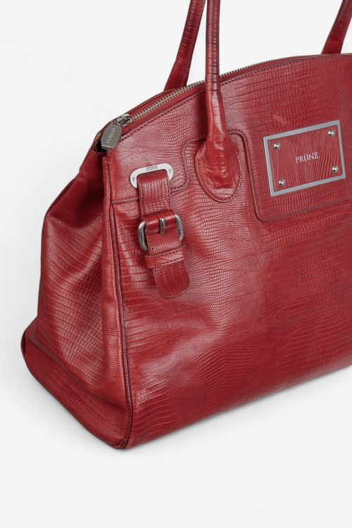 Cartera chica de cuero Prune