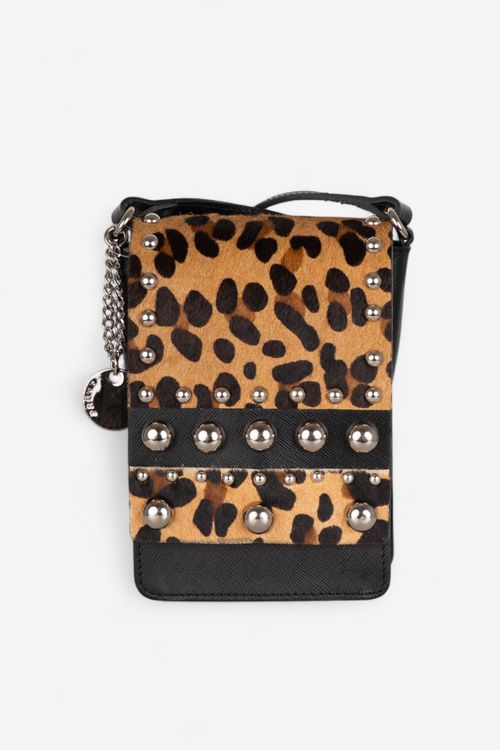 Cartera chica de cuero Prune