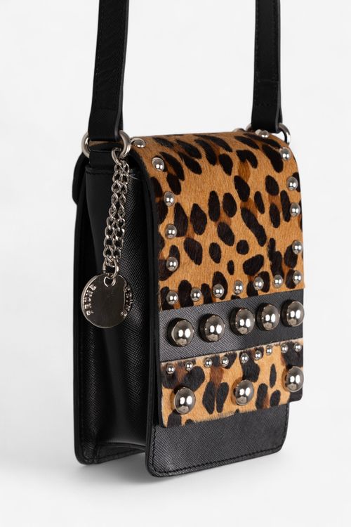 Cartera chica de cuero Prune