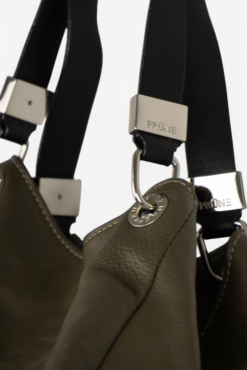Cartera chica de cuero Prune