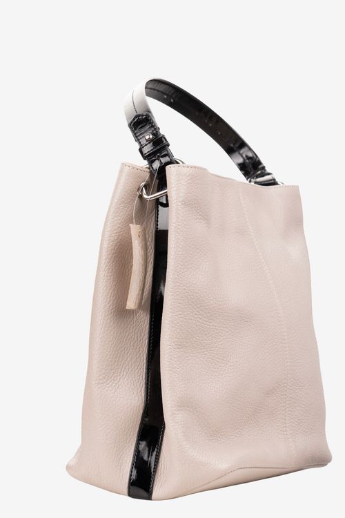 Cartera grande de cuero Prune